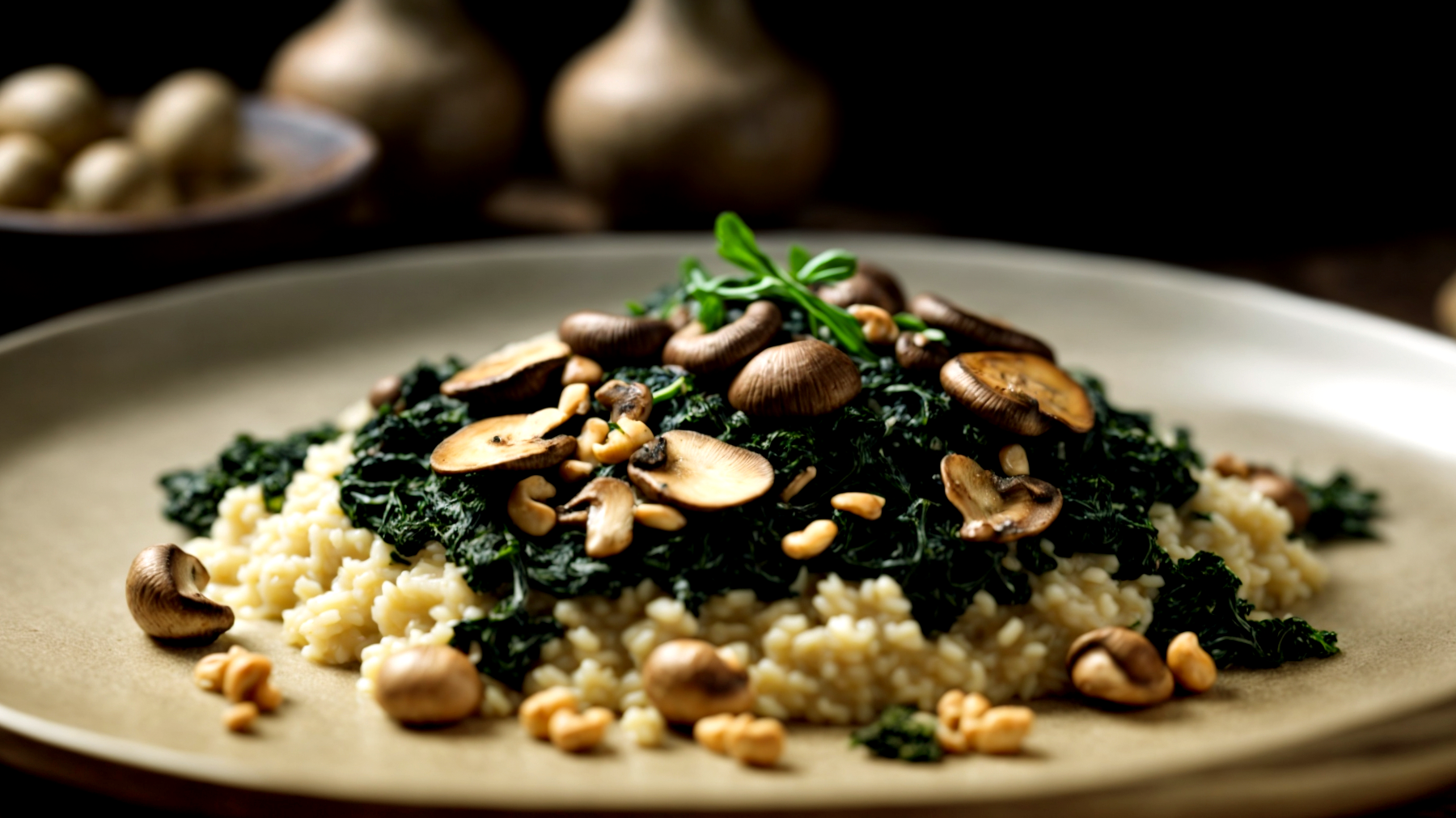 Risotto funghi porcini nocciole"