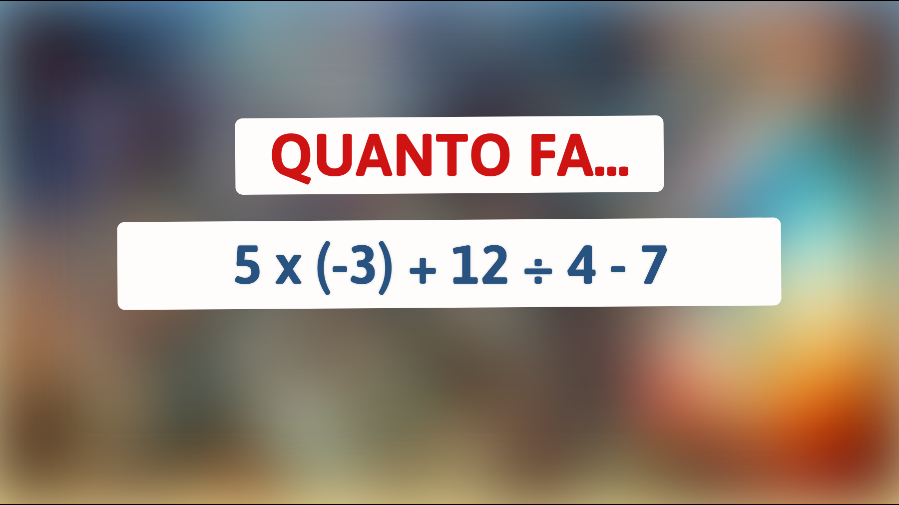 Scopri se sei davvero un genio risolvendo questo semplice ma ingannevole indovinello matematico!"