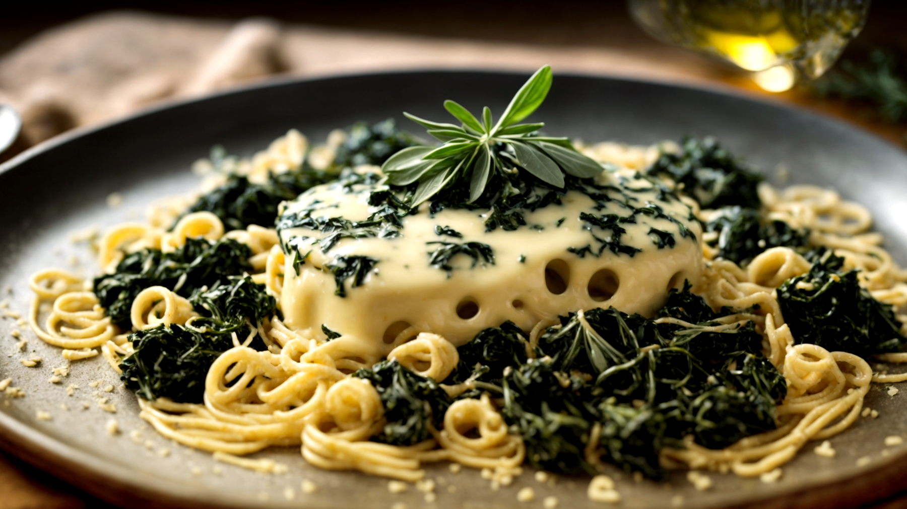 Fusilli pollo pecorino toscano cavolo nero"