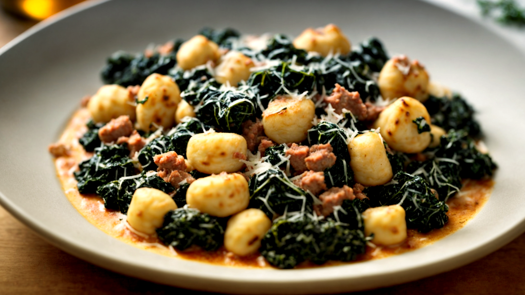 Gnocchi salsiccia cavolo nero"