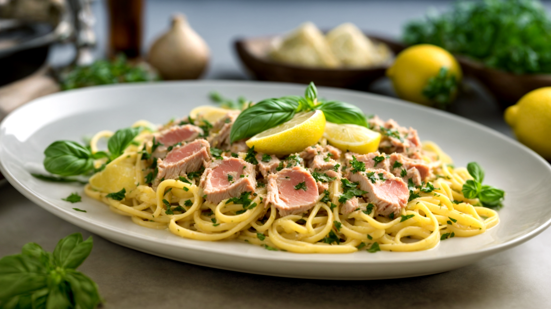 Pasta al limone tonno cavolo"