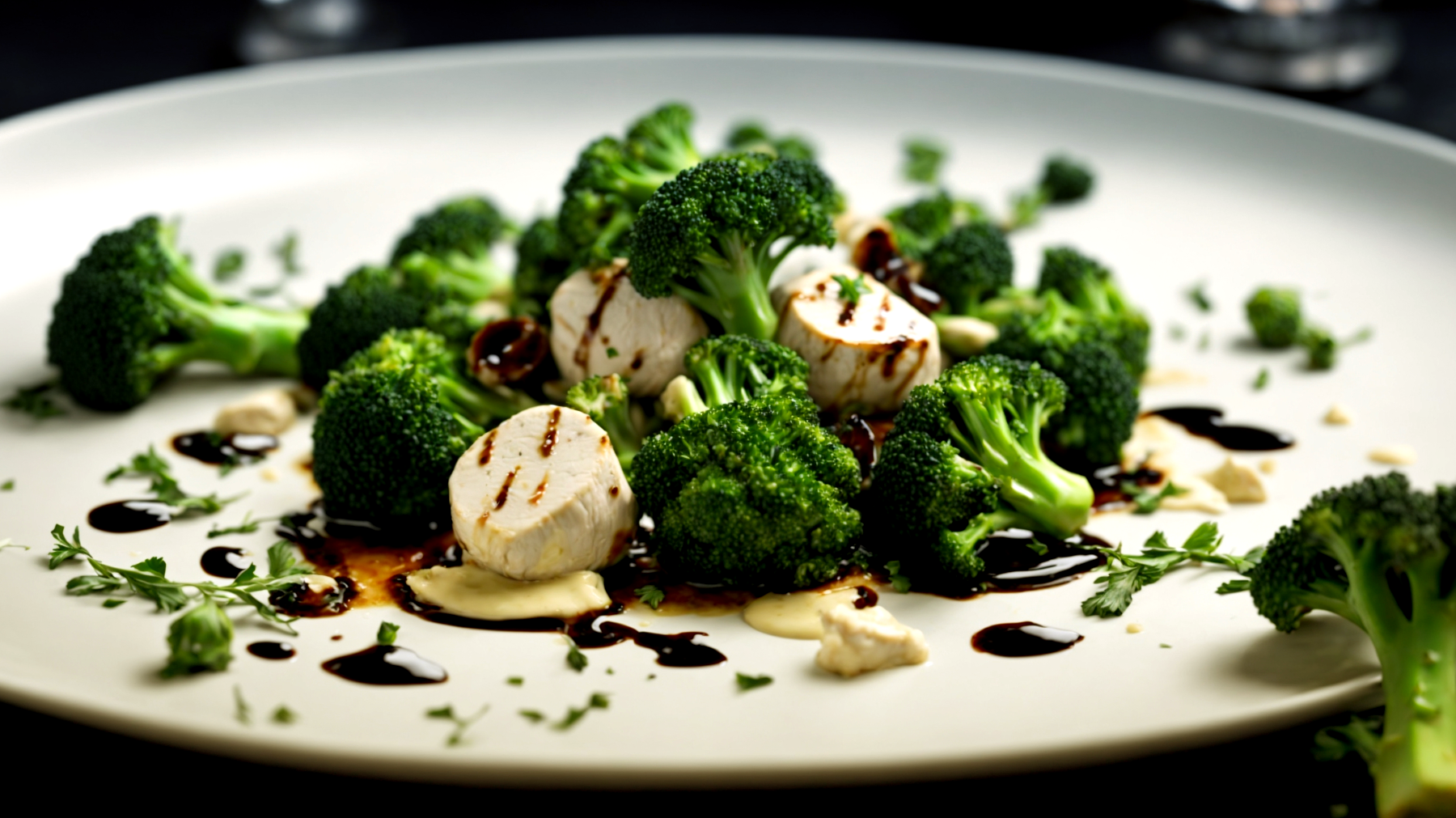 Pollo broccoli aceto balsamico"