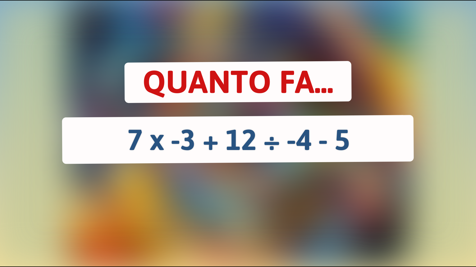 Riesci a risolvere questo rompicapo matematico che mette alla prova il tuo QI? Scoprilo subito!"