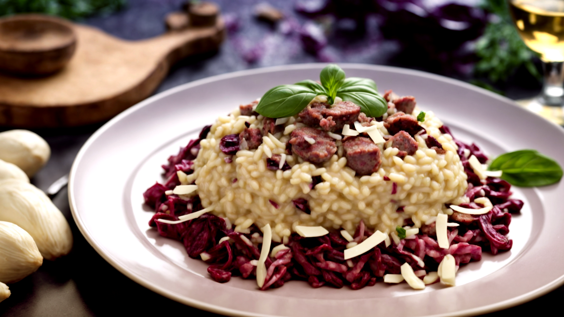 Risotto Cremoso Radicchio Salsiccia"