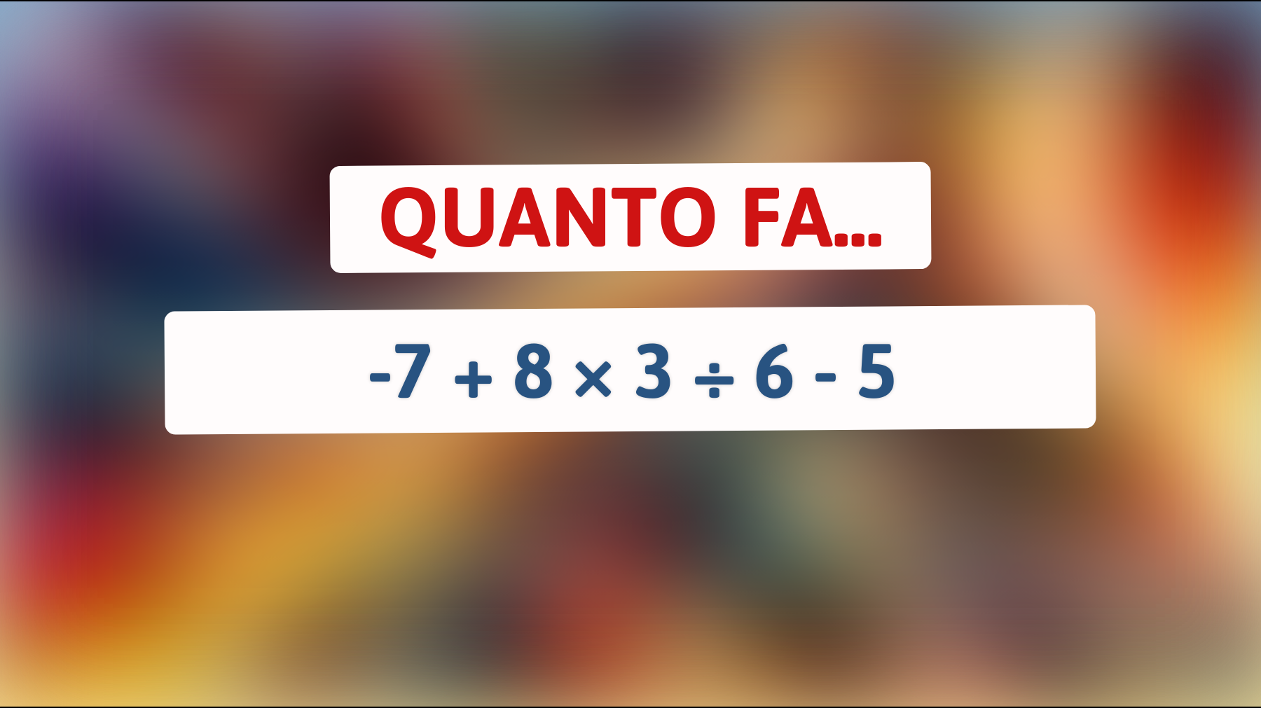 Solo i veri geni possono risolvere questo enigma matematico in 10 secondi! Sfida il tuo cervello ora!"