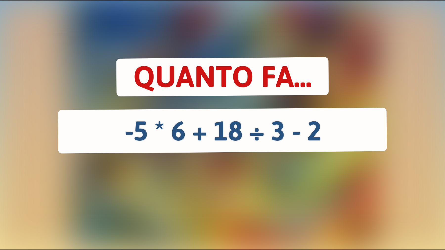 Solo il 1% delle persone riesce a risolvere questo semplice calcolo matematico! Sei tra gli intelligenti?"