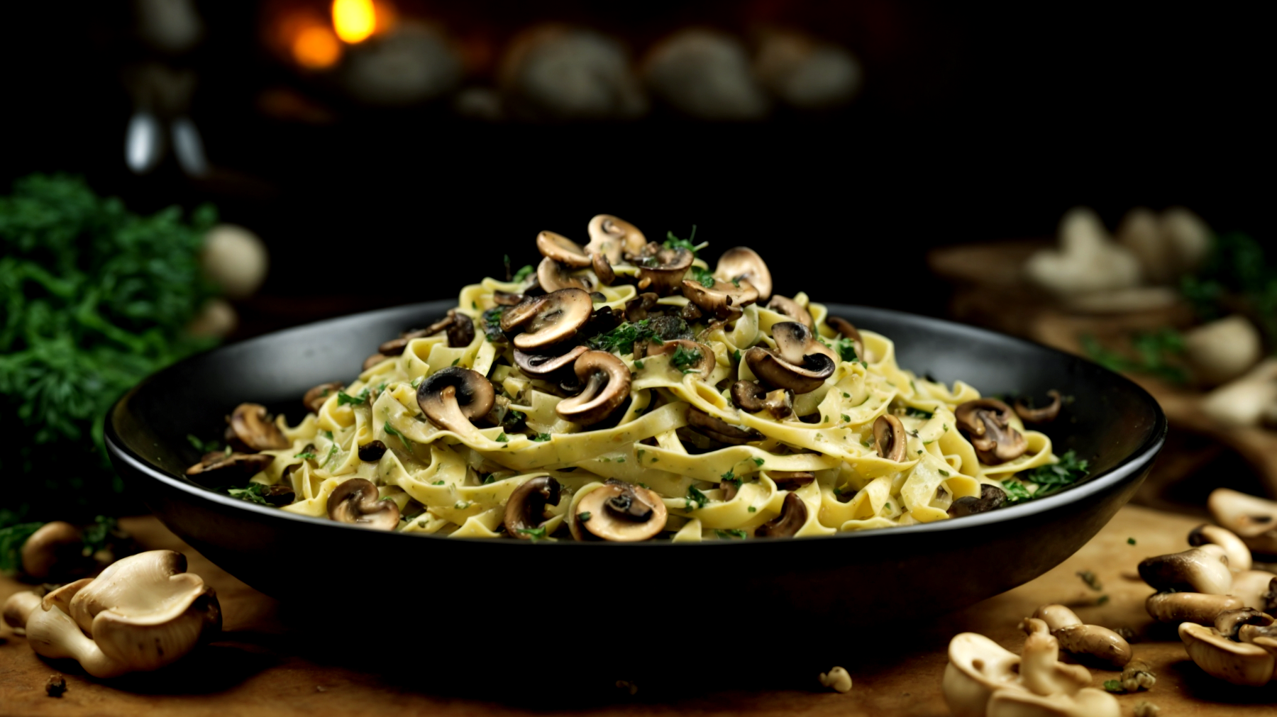 tagliatelle funghi porcini pepe nero"