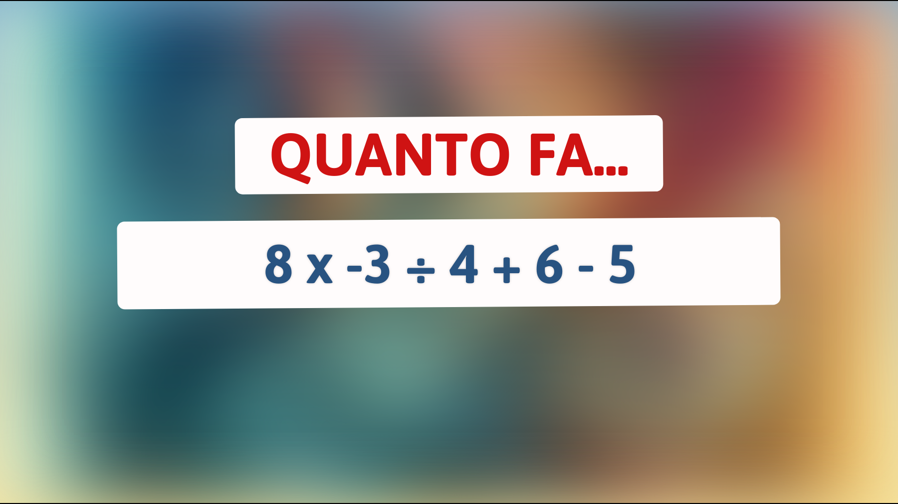 Scopri la soluzione a questo rompicapo matematico: solo i più intelligenti riusciranno a risolverlo!"