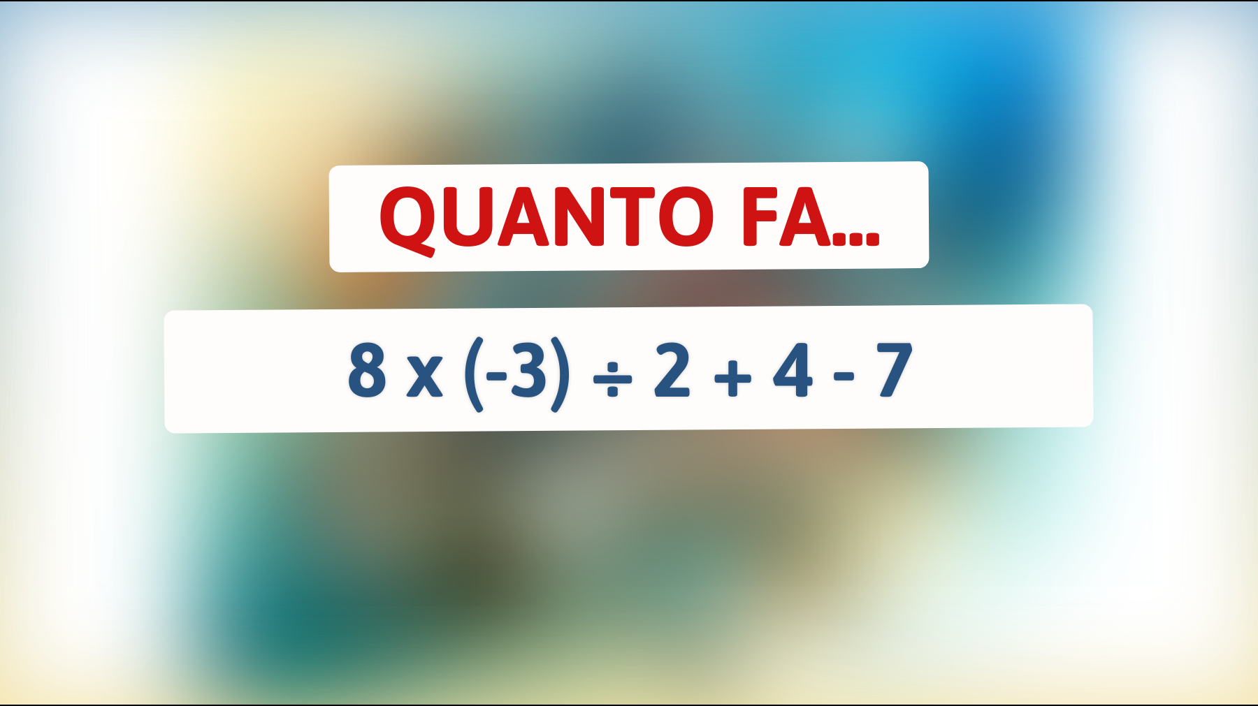 \"Solo il 10% delle persone sa risolvere questo rompicapo matematico, ne fai parte?\""