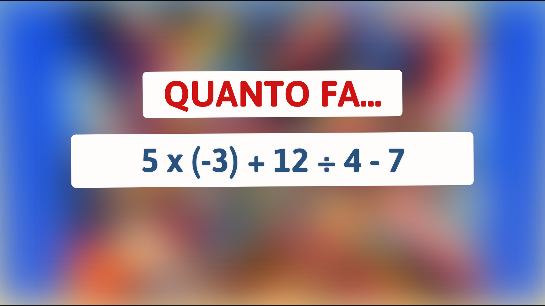 Solo i veri geni possono risolvere questo rompicapo matematico! Sei all'altezza della sfida? Scopri se riesci a trovare la soluzione!"